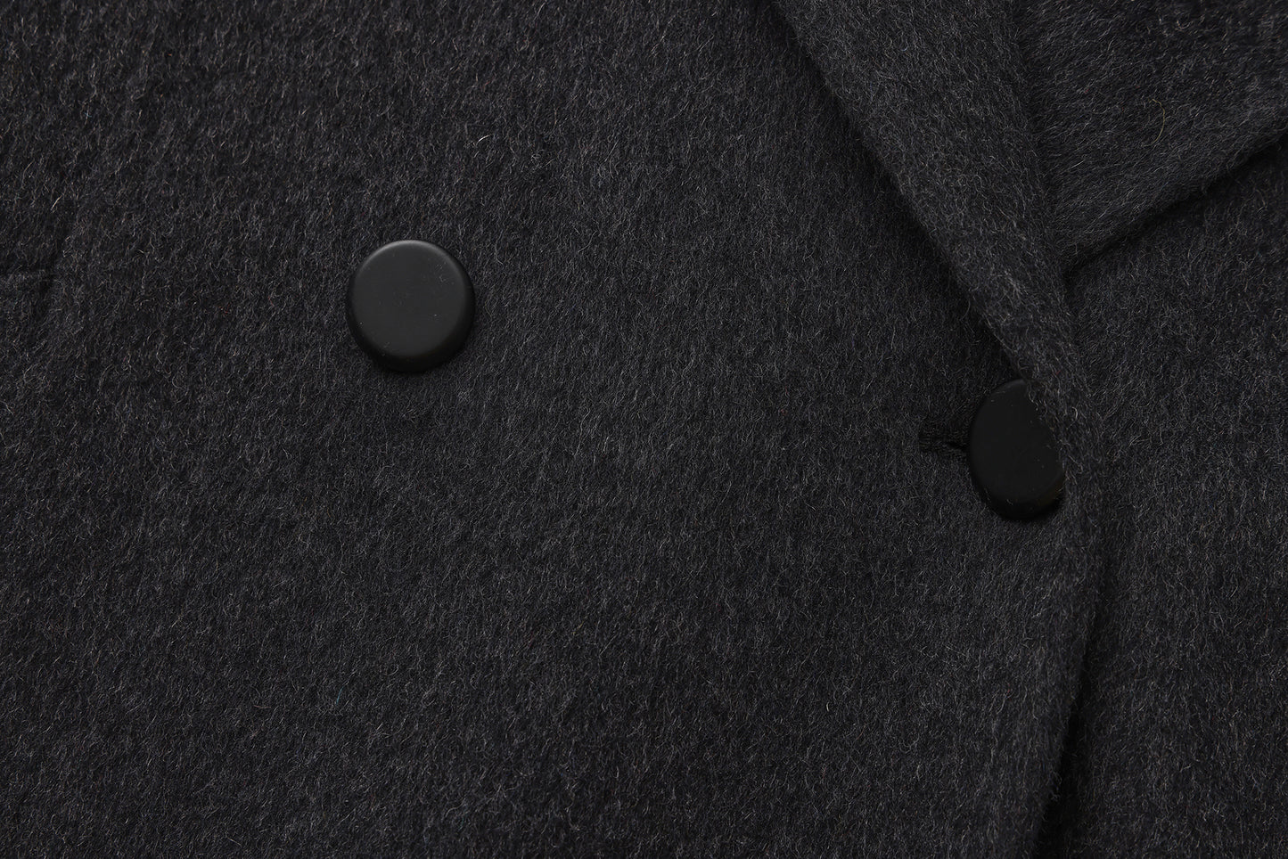 Sesame Noir - Hooded Wool Coat