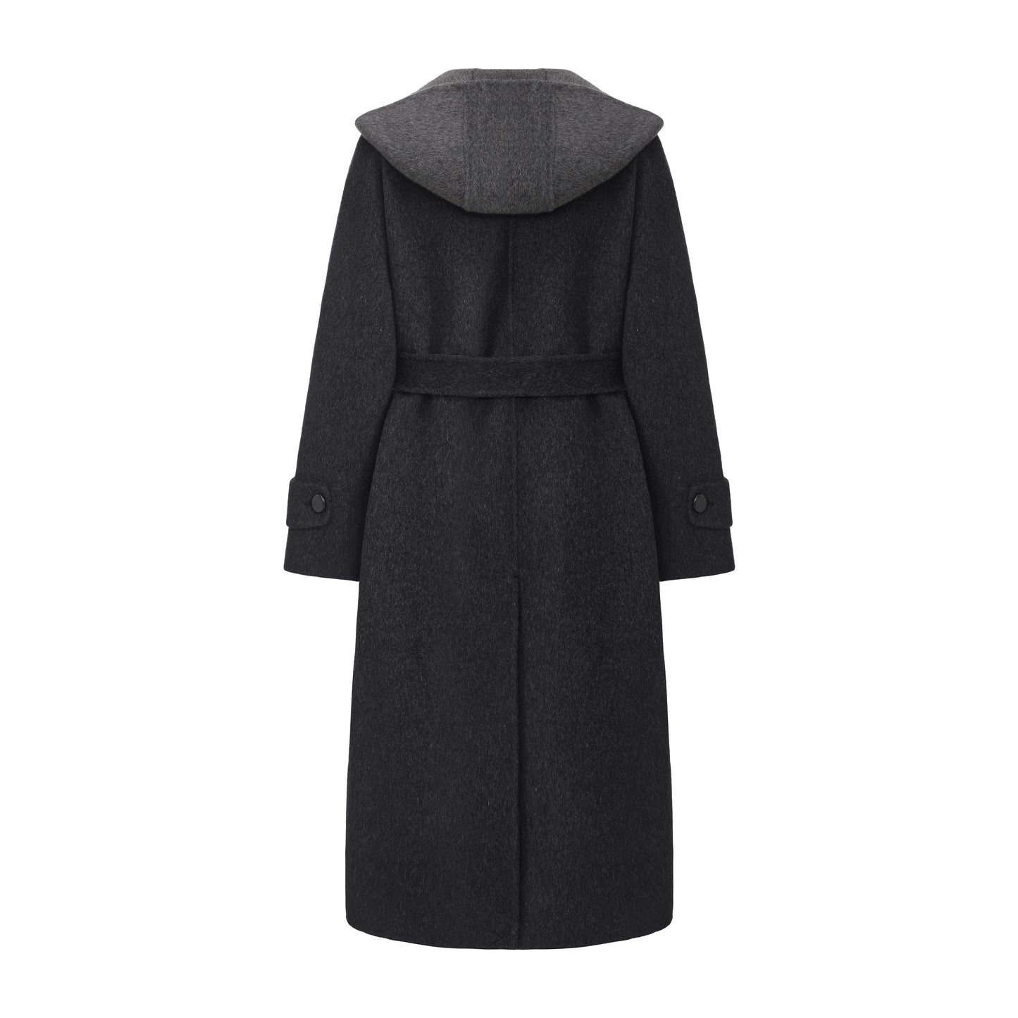 Sesame Noir - Hooded Wool Coat