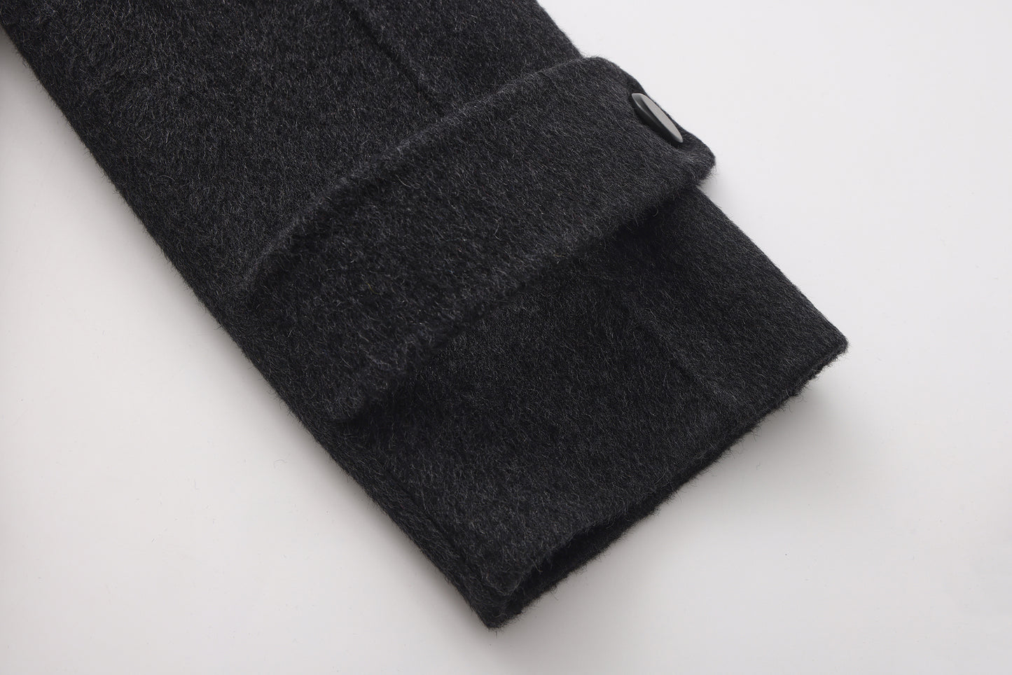 Sesame Noir - Hooded Wool Coat